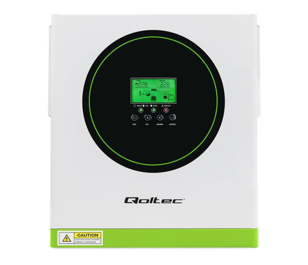 Qoltec Hybrydowy inwerter solarny Off-Grid 1500W 100A/12V MPPT - 1330689 - zdjęcie